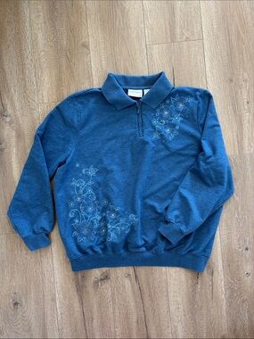 Alfred Dunner Embroidered Crewneck